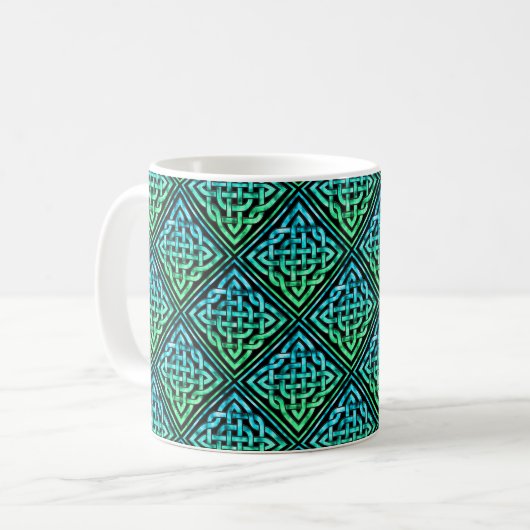 Celtic Knot - Blue Green Tasse (Vorderseite Links)
