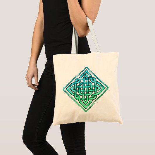 Celtic Knot - Blue Green Tote Bag Tragetasche (Vorderseite (Produkt))