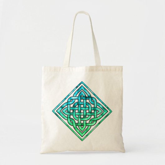 Celtic Knot - Blue Green Tote Bag Tragetasche (Vorne)
