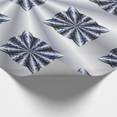 Celtic Knot Blue Metallic Geschenkpapier (Ecke)