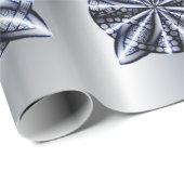 Celtic Knot Blue Metallic Geschenkpapier (Rolleneckpunkt)