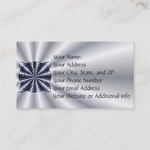 Celtic Knot Blue Metallic Visitenkarte