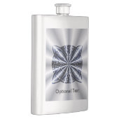 Celtic Knot Blue Tangled Doodle Design Flachmann (Rechts)