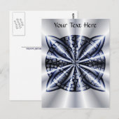 Celtic Knot Blue Tangled Doodle Design Postkarte (Vorne/Hinten)