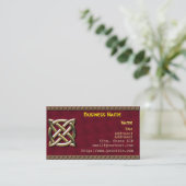 Celtic Knot Business Card Visitenkarte (Stehend Vorderseite)