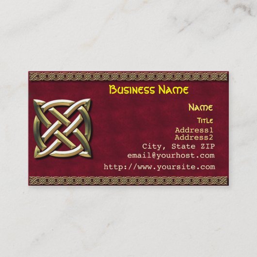 Celtic Knot Business Card Visitenkarte (Vorderseite)