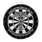 Celtic Knot Caduceus Dartboard mit benutzerdefinie Dartscheibe (vorne)