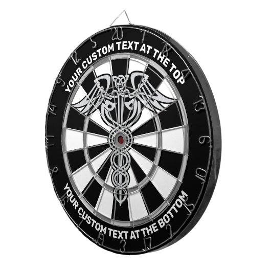 Celtic Knot Caduceus Dartboard mit benutzerdefinie Dartscheibe (Vorderseite rechts)