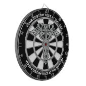 Celtic Knot Caduceus Dartboard mit benutzerdefinie Dartscheibe (Vorderseite Links)
