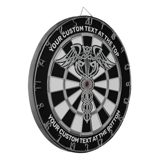 Celtic Knot Caduceus Dartboard mit benutzerdefinie Dartscheibe (Vorderseite Links)