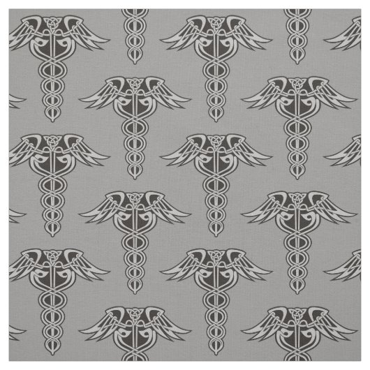 Celtic Knot Caduceus Fabric Stoff (Muster)