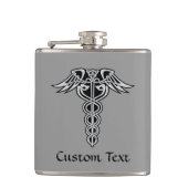 Celtic Knot Caduceus Flachmann (Vorderseite)