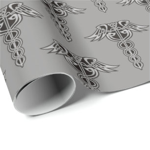 Celtic Knot Caduceus Geschenkpapier