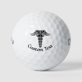 Celtic Knot Caduceus Golfball