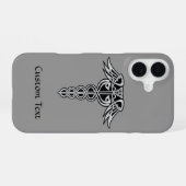 Celtic Knot Caduceus iPhone 16 Hülle (Rückseite (Horizontal))