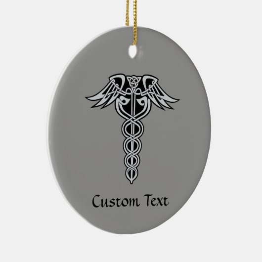 Celtic Knot Caduceus Keramik Ornament (Rechts)