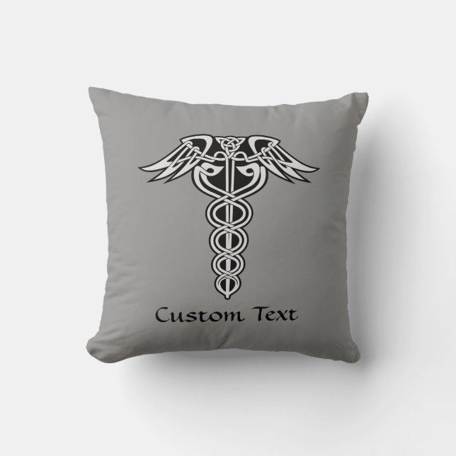 Celtic Knot Caduceus Kissen (Vorderseite)