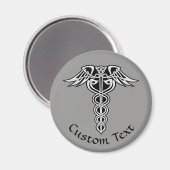 Celtic Knot Caduceus Magnet (Vorderseite/Rückseite)