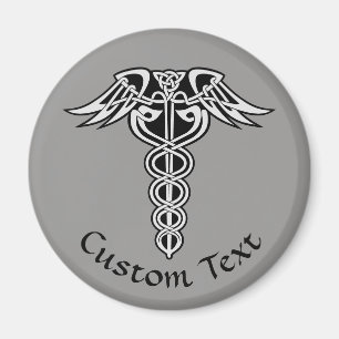 Celtic Knot Caduceus Magnet