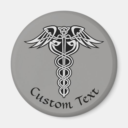 Celtic Knot Caduceus Magnet (Vorne)