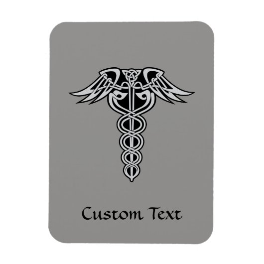 Celtic Knot Caduceus Magnet (Vertikal)