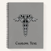 Celtic Knot Caduceus Notizblock (Vorderseite)