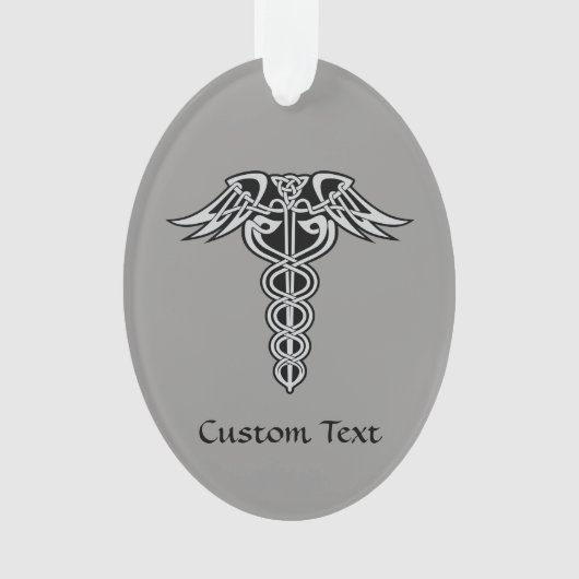 Celtic Knot Caduceus Ornament (Vorderseite)