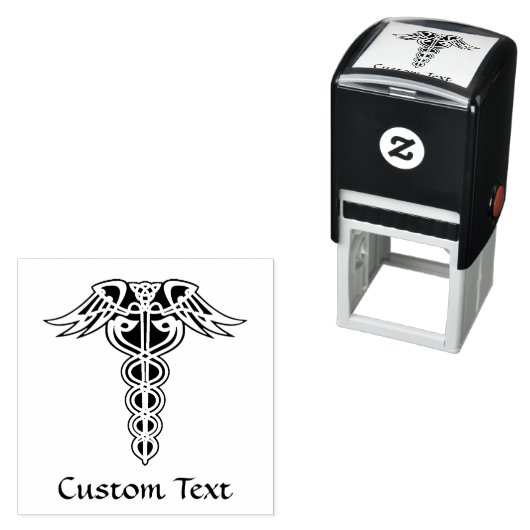 Celtic Knot Caduceus Permastempel (Beispiel)