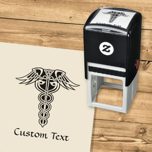 Celtic Knot Caduceus Permastempel