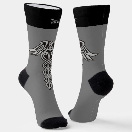 Celtic Knot Caduceus Socks Socken (Gewinkelt)