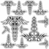 Celtic Knot Caduceus Sticker Set (Vorderseite)