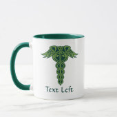 Celtic Knot Caduceus Tasse (Links)