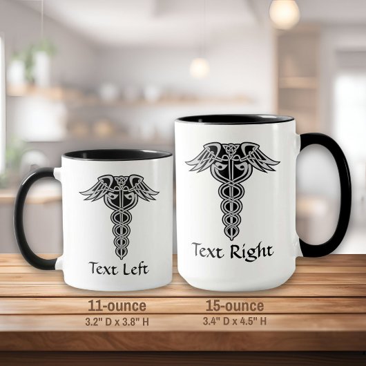 Celtic Knot Caduceus Tasse
