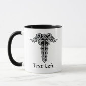 Celtic Knot Caduceus Tasse (Links)