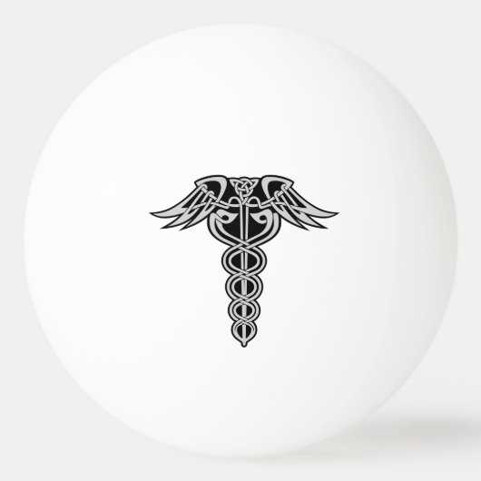 Celtic Knot Caduceus Tischtennisball (Vorderseite)