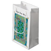 Celtic Knot Carpet Page mittelalterliches Manuskri Kleine Geschenktüte (Rückseite Schrägansicht)