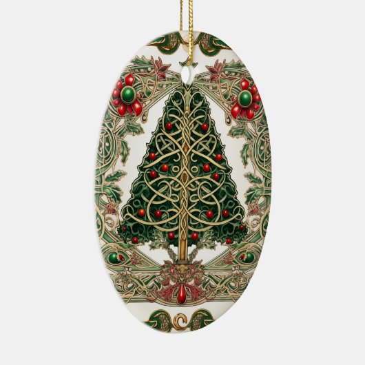 Celtic Knot Christmas Tree Keramik Ornament (Rechts)