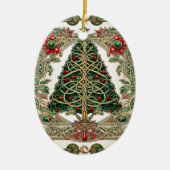Celtic Knot Christmas Tree Keramik Ornament (Vorne)