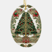 Celtic Knot Christmas Tree Keramik Ornament (Hinten)