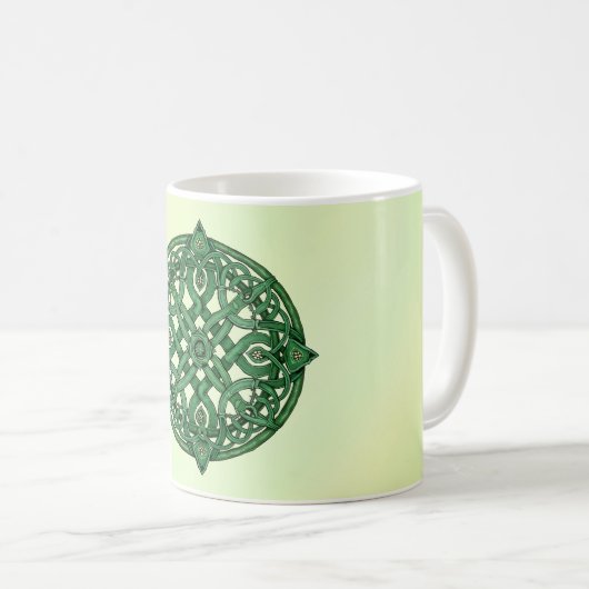 Celtic Knot Circle St. Patrick's Day Kaffeetasse (VorderseiteRechts)