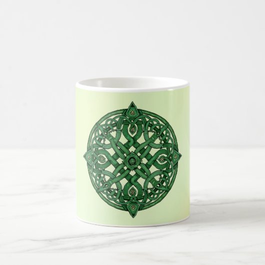 Celtic Knot Circle St. Patrick's Day Kaffeetasse (Mittel)