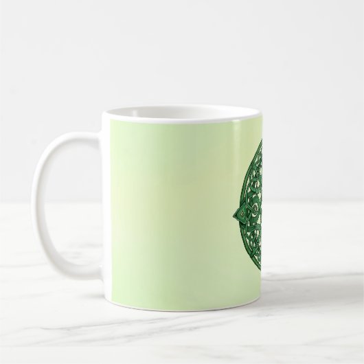 Celtic Knot Circle St. Patrick's Day Kaffeetasse (Links)