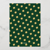 Celtic Knot Claddagh Shamrock Wedding Green  Folieneinladung (Rückseite)