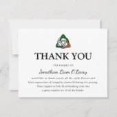 Celtic Knot Classic Irish Funeral Dankeskarte (Vorderseite)