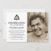 Celtic Knot Classic Irish Funeral Memorial Foto Einladung (Vorderseite)