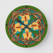 Celtic Knot Clock Face Runde Wanduhr (Vorderseite)