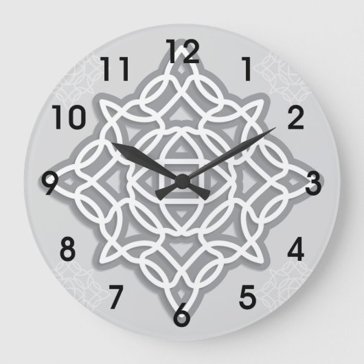 Celtic Knot Clock Große Wanduhr (Vorderseite)