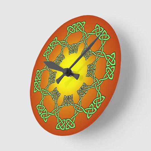 Celtic Knot Clock Runde Wanduhr (Winkel)