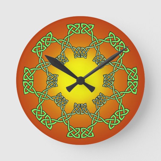 Celtic Knot Clock Runde Wanduhr (Vorderseite)