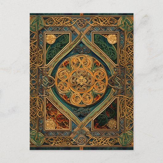 Celtic Knot Colorful Knüpfarbeit Postkarte (Vorderseite)